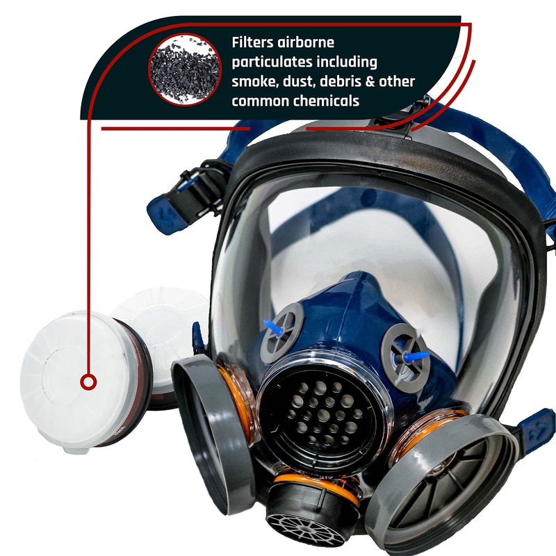Parcil Distribution PD-100 Light Amber Full Face Respirator - Image 4