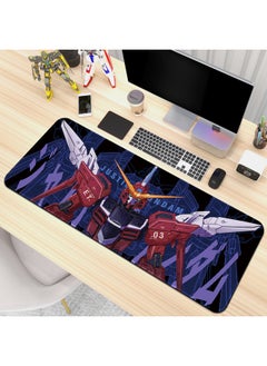 Gundam Mecha Style Anime Game Super Large Mouse Pad Thickened Personality Keyboard Pad Laptop Computer Office Desk Mat-Color:900x 400x 3mm Edge Lock-Pattern:Up To [22-20]]