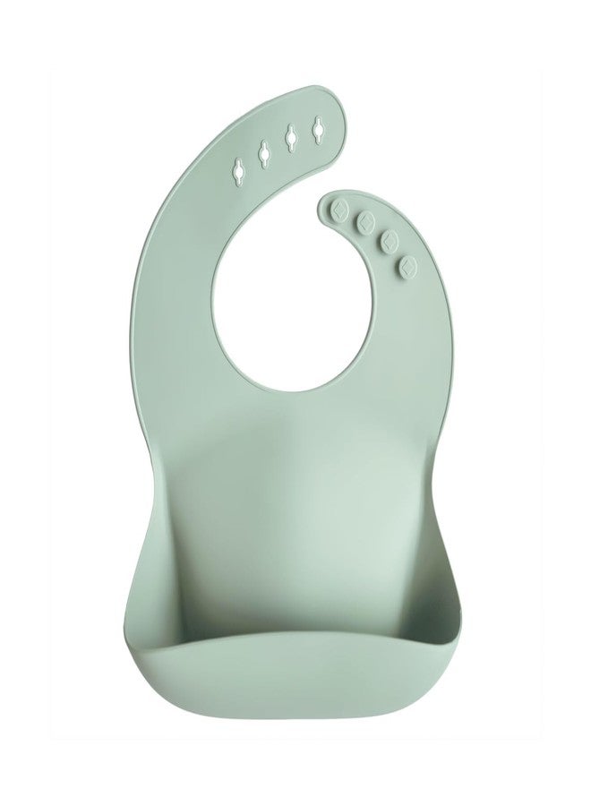 RECLUSE Silicone Baby Bib Green | Waterproof & Food Catcher Bib for Babies 6-36 Months | Adjustable Soft BPA Free Silicone Toddler Feeding Bib | Dishwasher Safe Infant Reusable Weaning Bib with Pocket - Image 1
