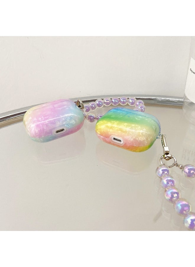 Generic - Fashion Rainbow Shell Protective Case Cover for Apple AirPods Pro for Men Women - Image 1
