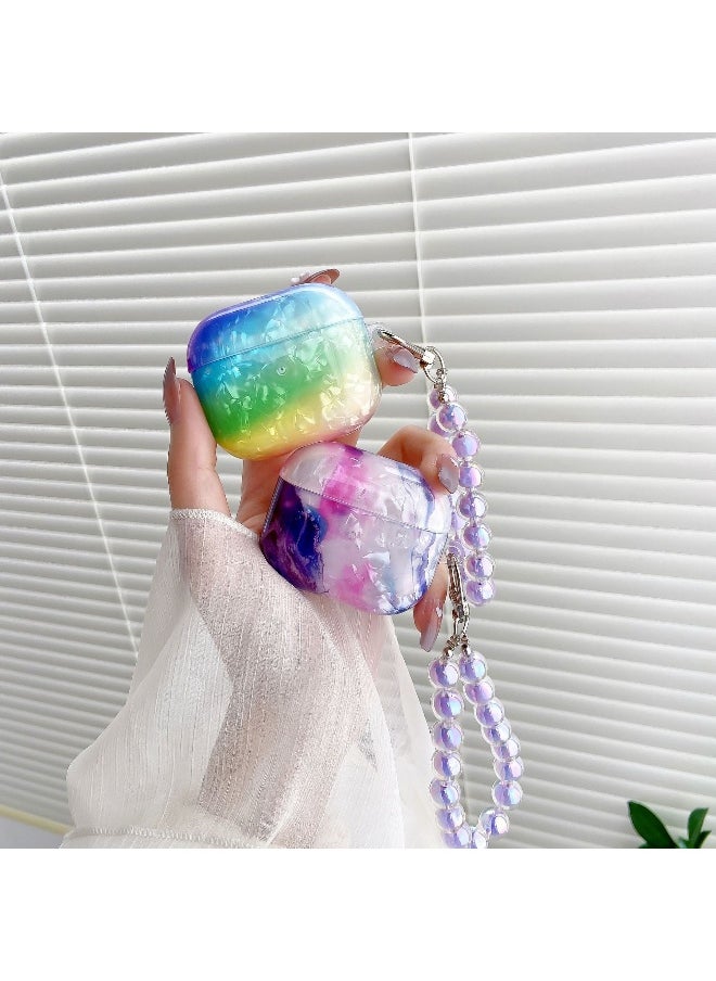 Generic - Fashion Rainbow Shell Protective Case Cover for Apple AirPods Pro for Men Women - Image 1