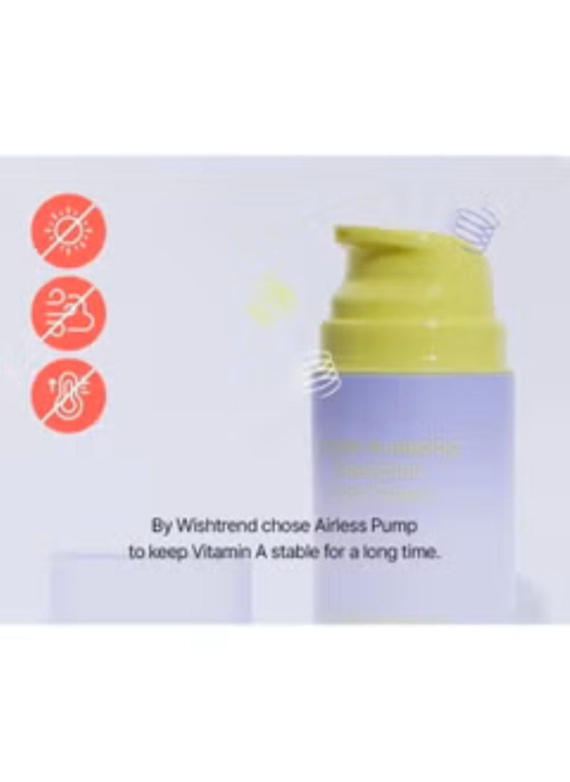By Wishtrend - Vitamin A-mazing Bakuchiol Night Cream, Retinal moisturizer to start well-aging, Retinol, Night treatment for fine line, saggy, dry skin for sensitive skin, 1.05 oz, 30g - Image 1