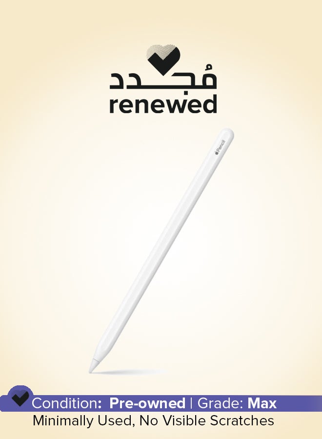 ابل  مجدد - قلم (الجيل الثاني): يتطلب التحقق من توافق iPad - دقة مثالية، مثالي لتدوين الملاحظات، الرسم، وتوقيع الوثائق. يتصل، يشحن، ويتزاوج مغناطيسياً - - Image 1