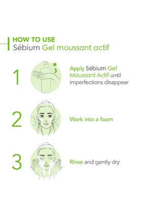 Sebium Gel Moussant Actif Intense Purifying Foaming Gel Oily To Acne-Prone Skin 200ml - view 3