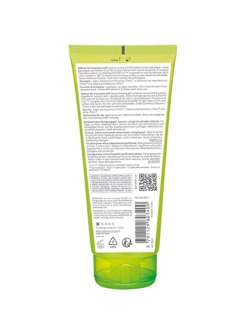 Bioderma Sebium Gel Moussant Actif Intense Purifying Foaming Gel Oily To Acne-Prone Skin 200ml - Image 2