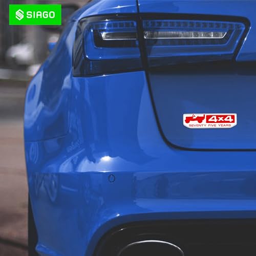 SIAGO SIA262 Premium 4x4 Seventy Five Years Metal Car Sticker - Durable & Stylish Auto Emblem for Vehicles - Customizable Designs - Easy Installation - Weather-Resistant & Long-Lasting - Image 3