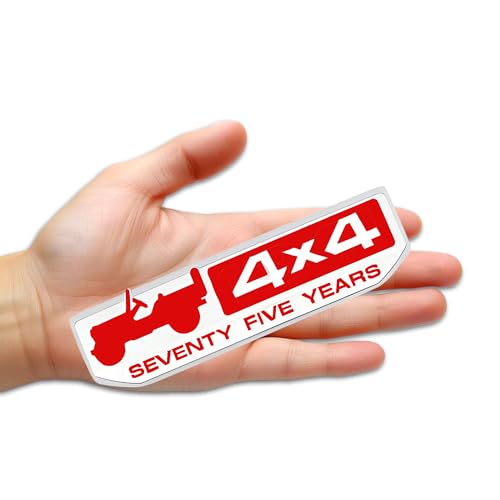 SIAGO SIA262 Premium 4x4 Seventy Five Years Metal Car Sticker - Durable & Stylish Auto Emblem for Vehicles - Customizable Designs - Easy Installation - Weather-Resistant & Long-Lasting - Image 1