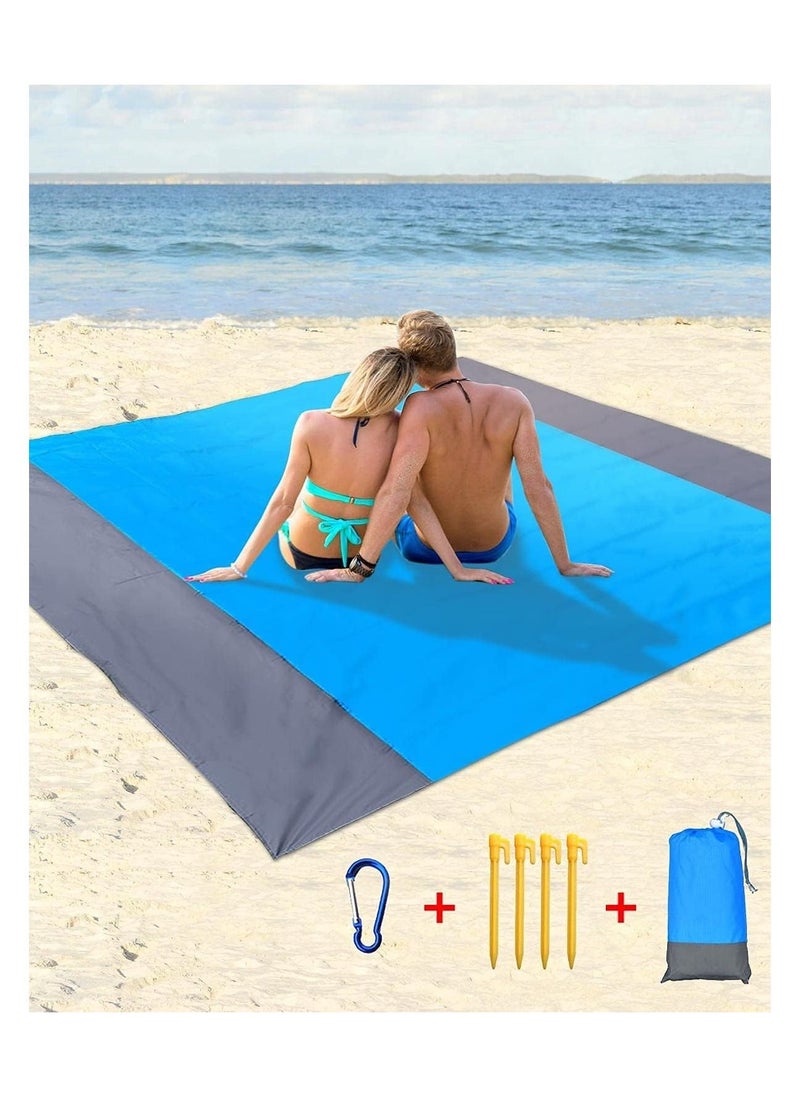BLOOMING TIME - Sand Free Beach Mat Quick Drying Ripstop Nylon Compact Outdoor Blanket Best Proof Picnic for Travel Camping Hiking - Image 1