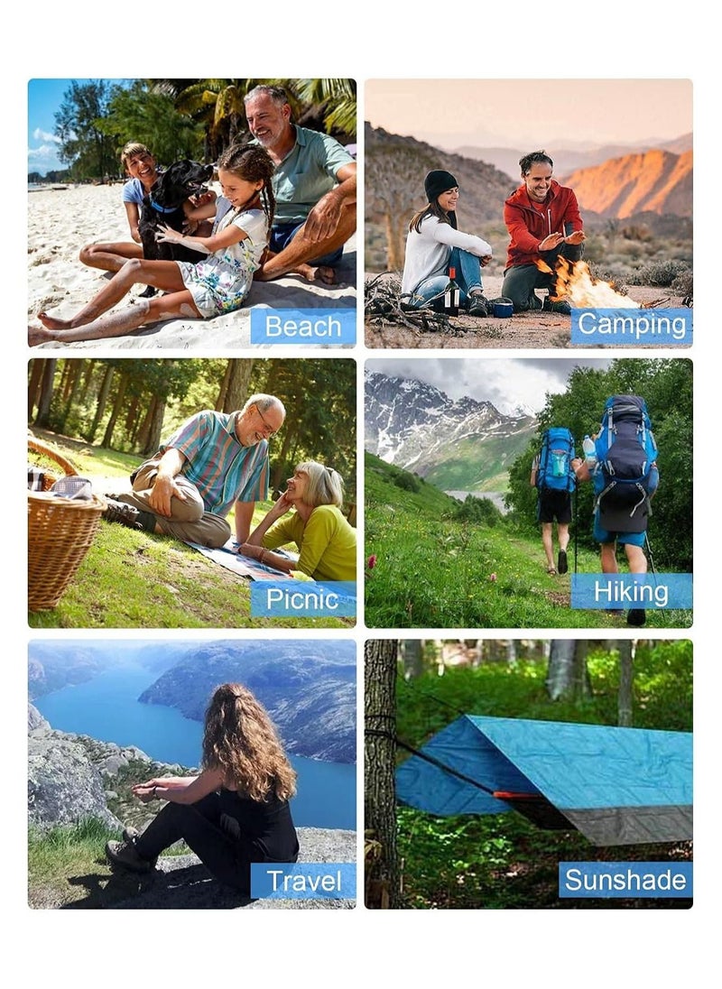 BLOOMING TIME - Sand Free Beach Mat Quick Drying Ripstop Nylon Compact Outdoor Blanket Best Proof Picnic for Travel Camping Hiking - Image 1