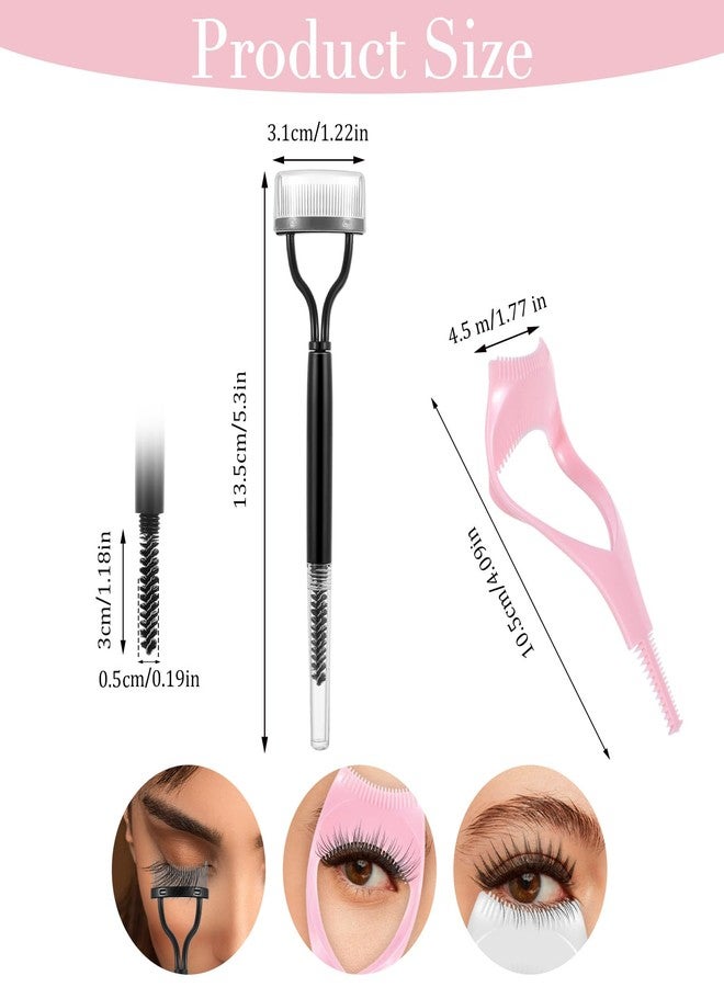 Elegaperma 4pcs Mascara Shield and Eyelash Separator Tool,Mascara Guard for Eyelashes and Comb,3 in 1 Reusable Mascaras Guard Applicator with Eyelash Comb for Natural Eye Makeup - Image 3