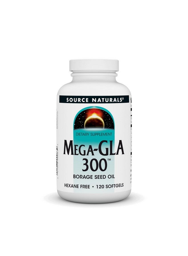 سورس ناتشورالز Source Naturals Mega-GLA 300 - زيت بذور لسان الثور الخالي من الهكسين - 120 كبسولة هلامية - Image 1