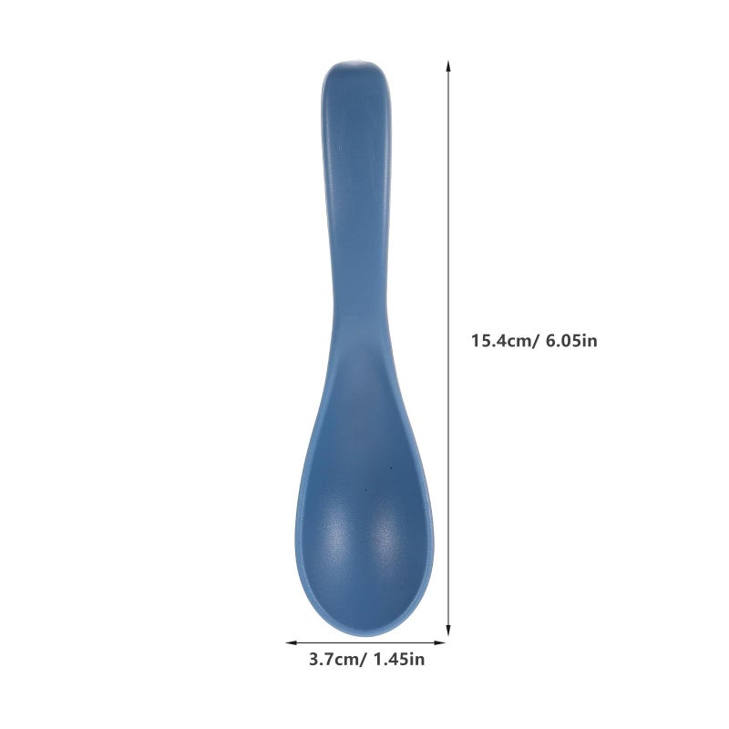 8Pcs Portable Wheat Straw Soup Spoons Multi Function Ramen Cereal Spoons Travel Daily Use - Image 3