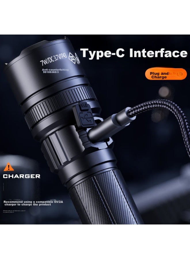 SupFire Supfire Flashlight, High Brightness, Long Battery Life, Long-range, Military-grade, Rechargeable, Compact, Outdoor, Cycling, Illumination, Home Use, Emergency Special Light  - Image 3