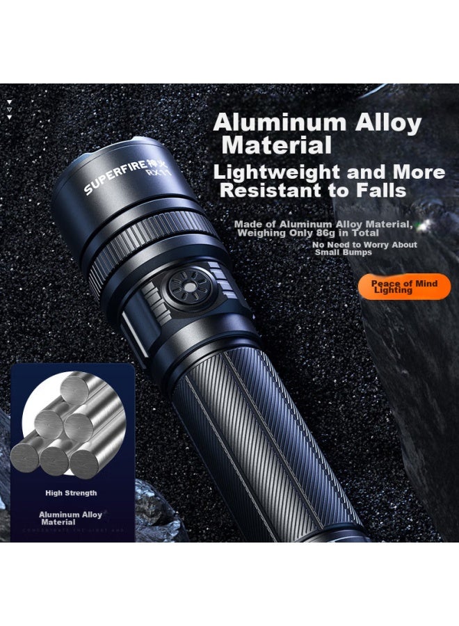 SupFire Supfire Flashlight, High Brightness, Long Battery Life, Long-range, Military-grade, Rechargeable, Compact, Outdoor, Cycling, Illumination, Home Use, Emergency Special Light  - Image 5