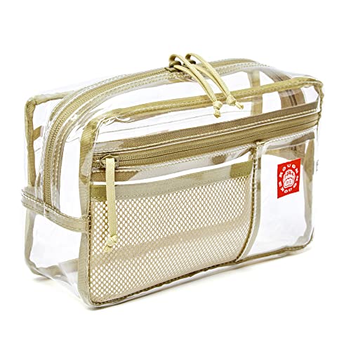 RE ROUGH ENOUGH Rough Enough Clear Toiletry Bag for Traveling Women Travel Size Toiletries Makeup Cosmetic Organizer Large Stiff - Image 1