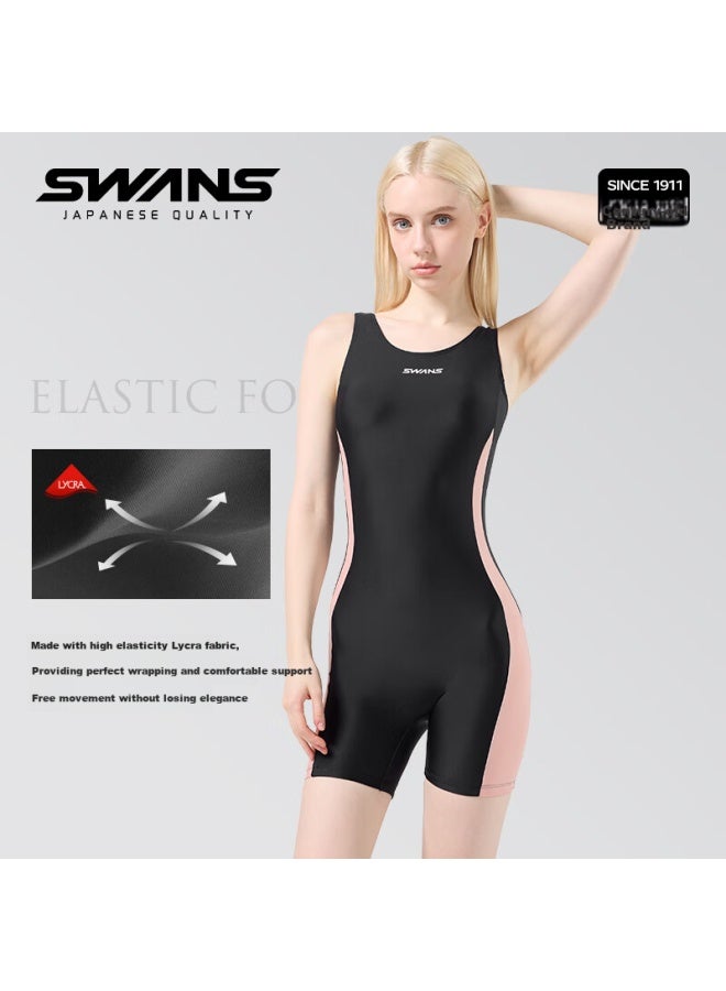 Speed Vision Swans Women's Thermal Professional One-piece Conservative Sleeveless Square Neck Training Chlorine Resistant Quick Dry Swimwear 257 XL - Image 2