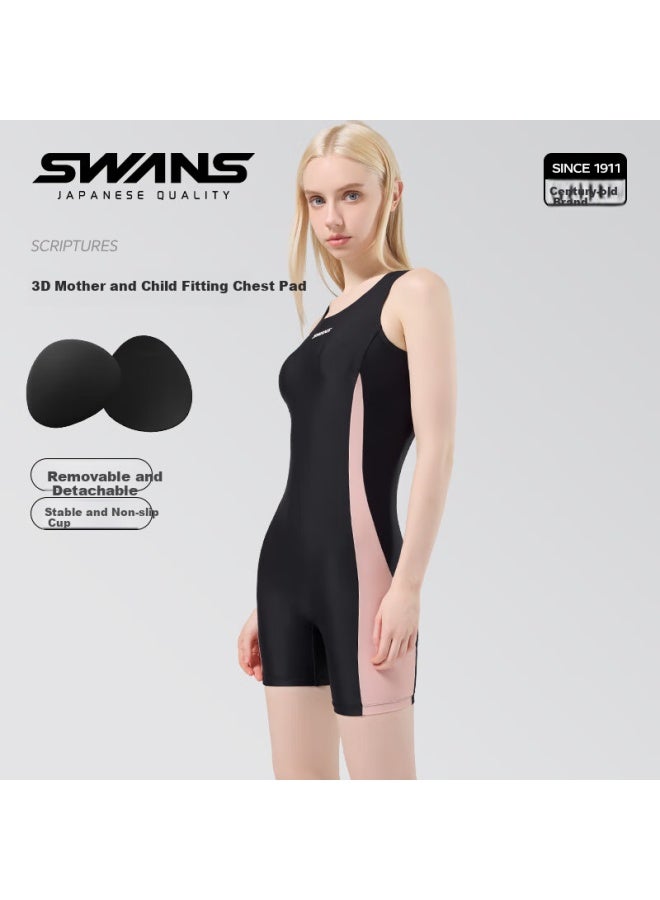 Speed Vision Swans Women's Thermal Professional One-piece Conservative Sleeveless Square Neck Training Chlorine Resistant Quick Dry Swimwear 257 XL - Image 4