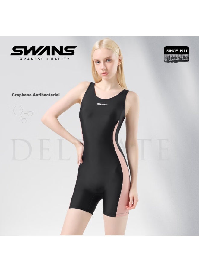 Speed Vision Swans Women's Thermal Professional One-piece Conservative Sleeveless Square Neck Training Chlorine Resistant Quick Dry Swimwear 257 XL - Image 1
