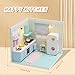 Kisoy Dollhouse Miniature with Furniture Kit DIY 3D Wooden DIY House Kit A Corner of a Small Apartment Style with Dust Cover LEDHandmade Tiny House Toys for Kids Adults Gift Kitchen - Image 4