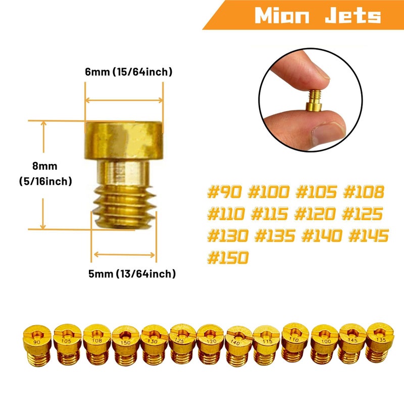YGQ 24Pcs Carburetor Main Pilot Jet Kit for Nibbi PWK Keihin Honda CVK Yamaha OKO GY6 PWM PE FCR-MX PJ 99101-393 N424-21 - Image 2