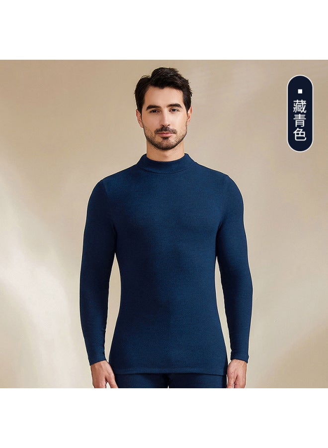 Class A German Velvet Cashmere Silk Heat-retaining Half-high Collar Thermal Underwear Set For Couples, Autumn And Winter 10a Antibacterial Thermal Tops And Bottoms