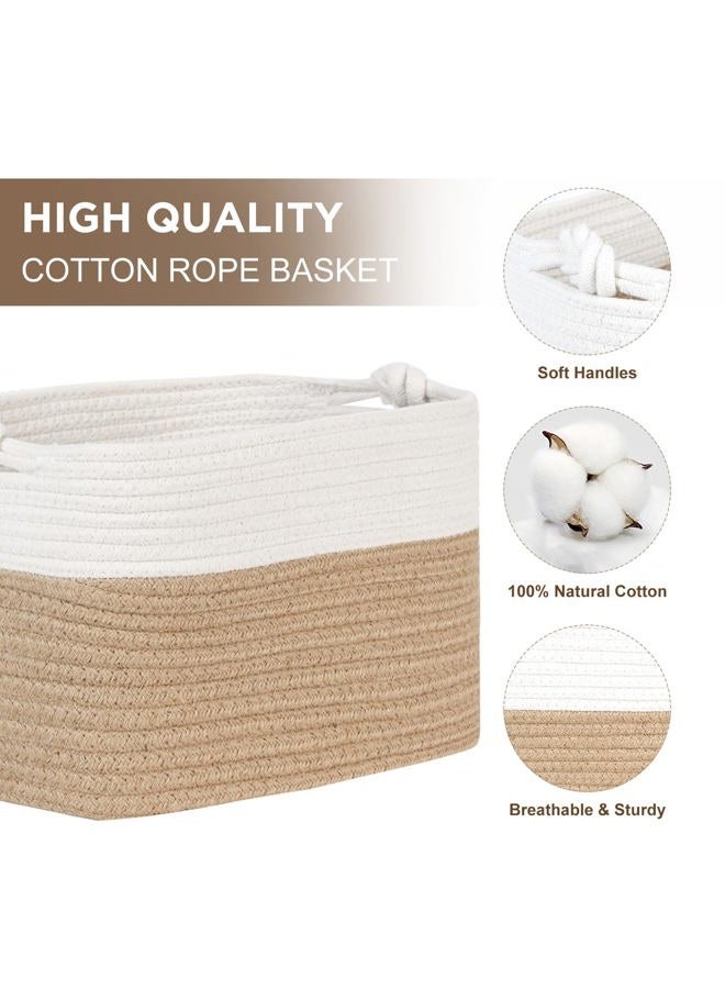 Temary Woven Storage Baskets, Set of 3 Rope Baskets for Storage Clothes, Towels, Versatile Boho Storage Bins (Jute, 13"x9.8"x8.5") - Image 4