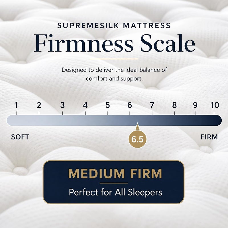 Luxury Hybrid Mattress - Medium Firm (Full 140x200cm) | Cooling Gel Memory Foam & Pocket Springs - Image 5