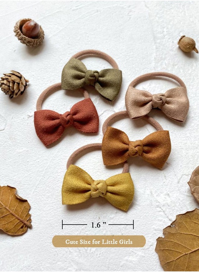Cherssy - Boutique Baby Girl Hair Ties, 28 Pcs Mini Suede Hair Bow Ties, Toddler Elastics Ponytail Holders Pigtails Rubber Bands by Cherssy - Image 1