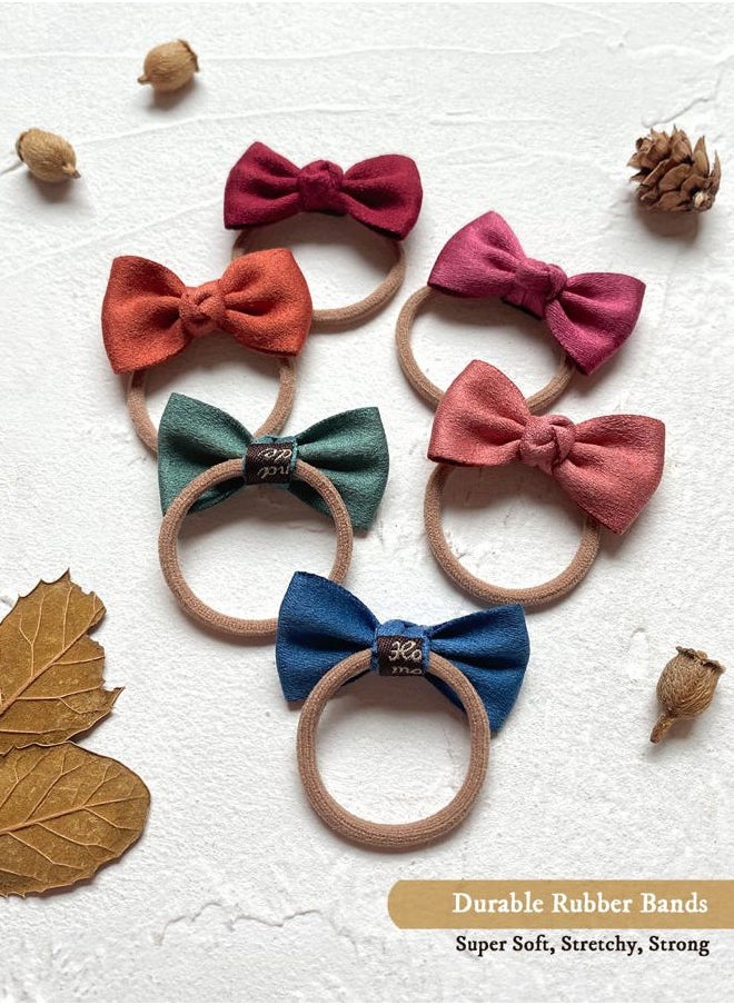 Cherssy - Boutique Baby Girl Hair Ties, 28 Pcs Mini Suede Hair Bow Ties, Toddler Elastics Ponytail Holders Pigtails Rubber Bands by Cherssy - Image 1