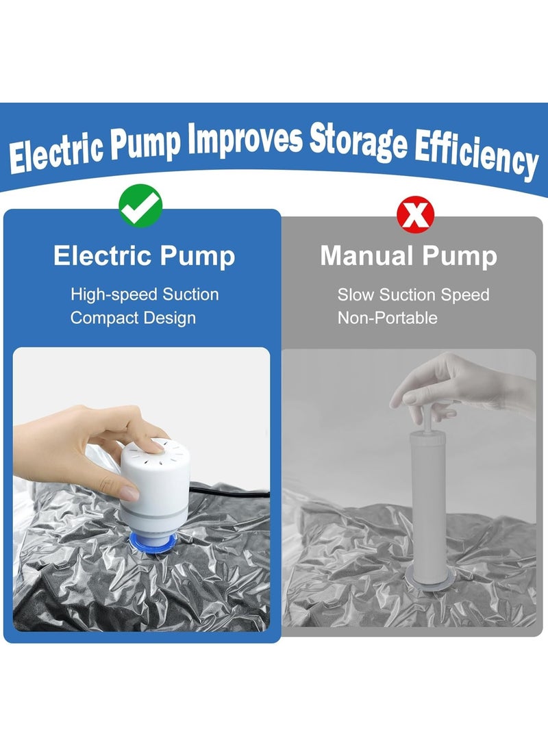 MOMENT 16 Pack Vacuum Storage Bags with Electric Pump, (4 Jumbo, 4 Large, 4 Medium, 4 Small, Bags) Space Saver Bag for Clothes, Mattress, Blanket, Duvets, Pillows, Comforters,Travel - Image 3