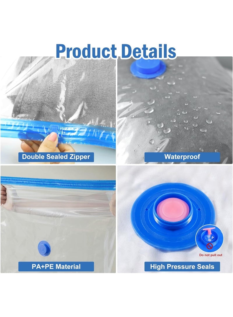 MOMENT 16 Pack Vacuum Storage Bags with Electric Pump, (4 Jumbo, 4 Large, 4 Medium, 4 Small, Bags) Space Saver Bag for Clothes, Mattress, Blanket, Duvets, Pillows, Comforters,Travel - Image 5