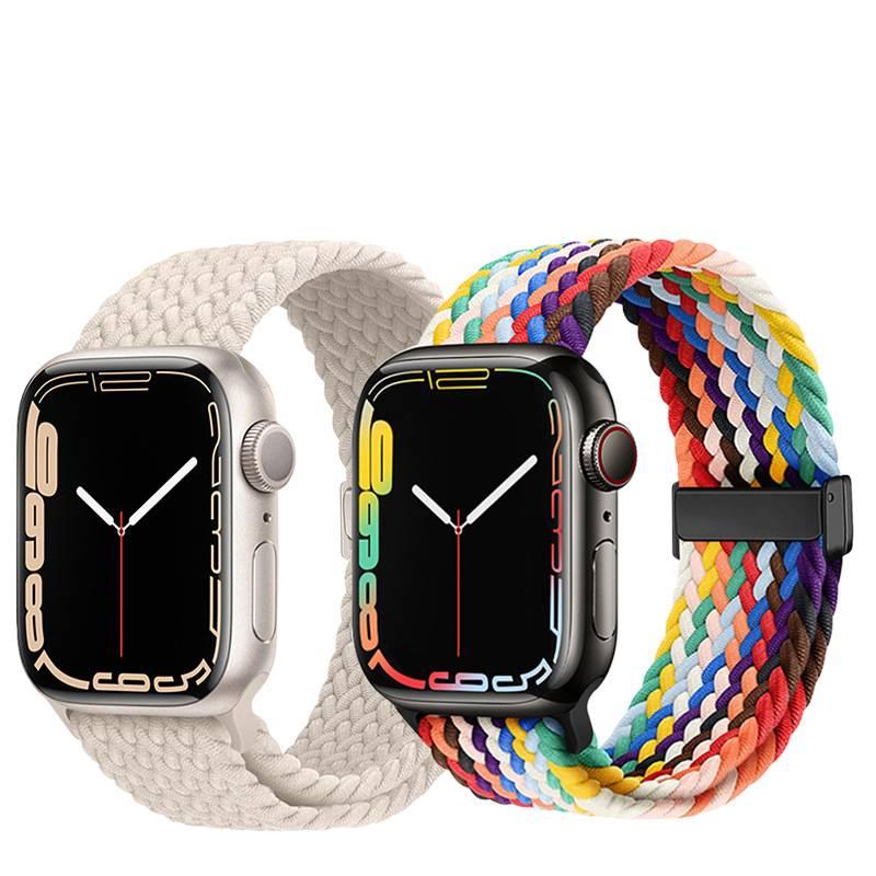 Adjustable Loop Strap Smartwatch Band Compatible with Apple Watch Ultra with Fit Replacement Strap for Daily Wear Black in Nylon - Image 2