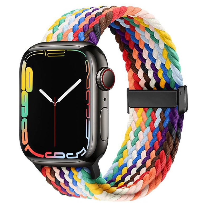 Adjustable Loop Strap Smartwatch Band Compatible with Apple Watch Ultra with Fit Replacement Strap for Daily Wear Black in Nylon - Image 3