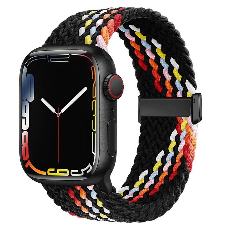 Adjustable Loop Strap Smartwatch Band Compatible with Apple Watch Ultra with Fit Replacement Strap for Daily Wear Black in Nylon - Image 5
