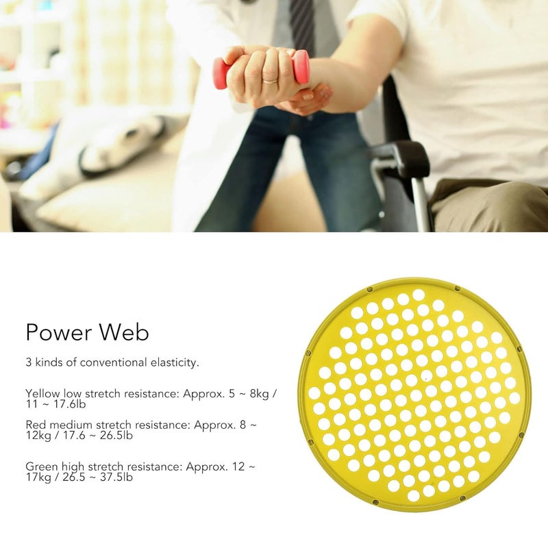 woobles Web Hand Therapy Device, Power Web Hand Therapy Web Colorful Hand Resistance Web Rehabilitation Resistance Power Web Finger Hand Wrist And Forearm Exerciser(Yellow) - Image 5