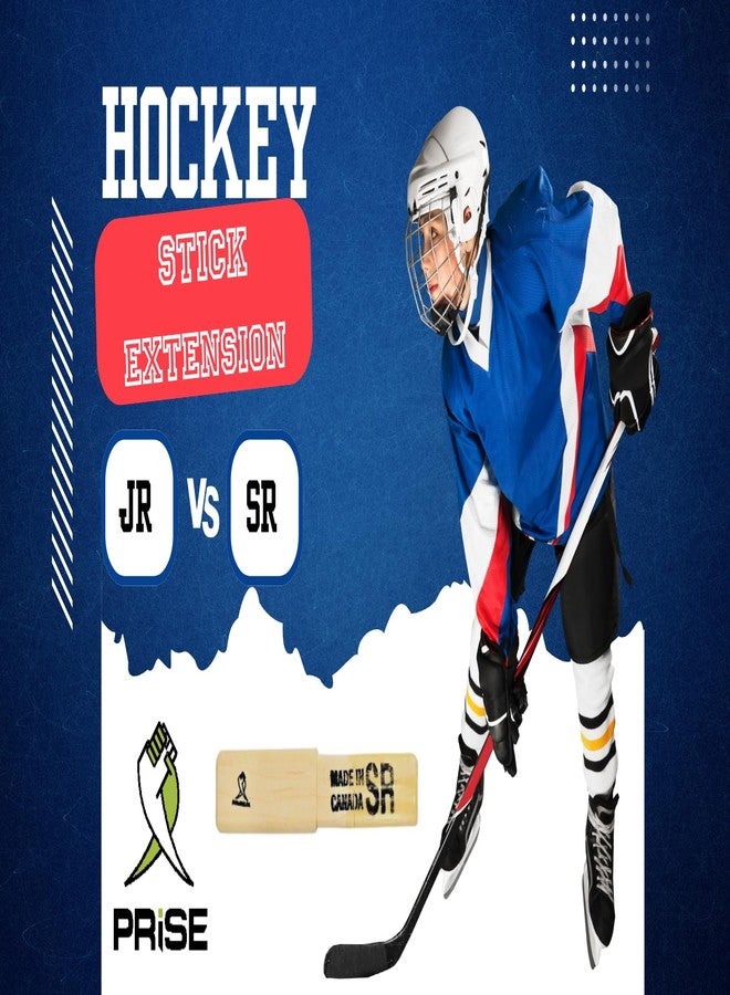 Prise Inc Prise | Solid Hockey Wood Stick Extention that fits All Composite Hockey Sticks. You can Extend Your Stick up to 12 inches. Very Robust, the tip is Made of Hardwood and Handmade (Senior 3'') - Image 4