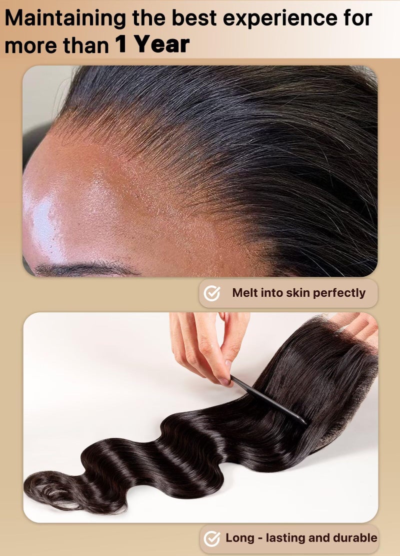 Triippy Raw Hair 2x6 HD Lace Closure Body Wave More Less Shedding than Regular Virgin Hair, 0.10mm Ultra-Thin 2x6 Swiss Real HD Lace with 100% Raw Cambodian Human Hair 14 Inches - Image 4