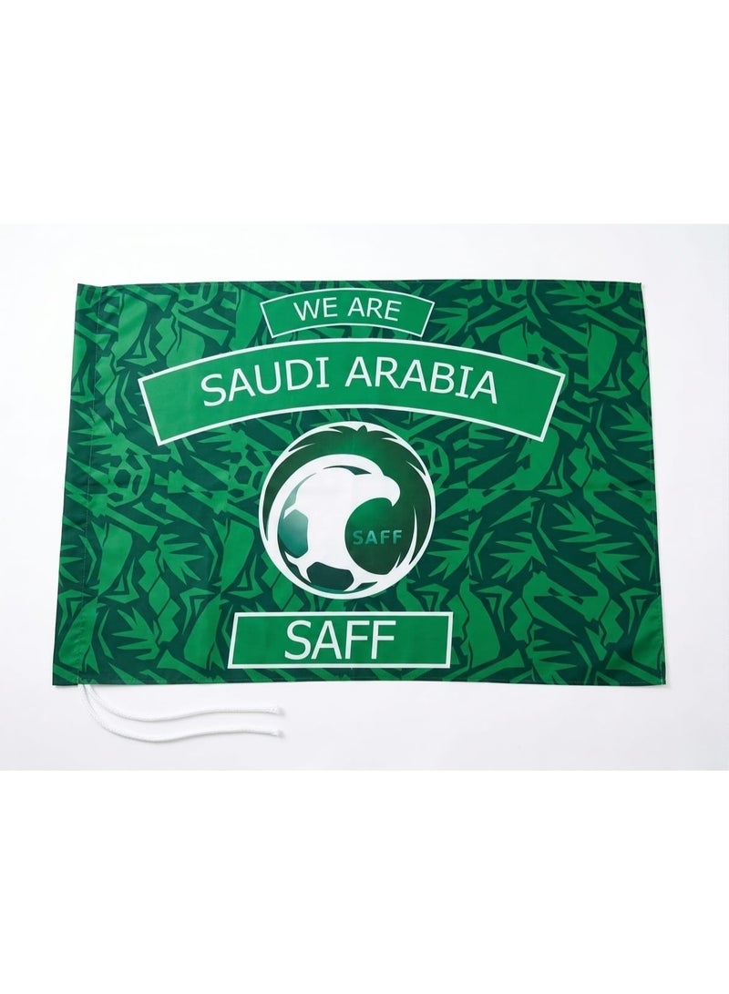 2026 FIFA World Cup Saudi Arabia Fan Flag 100×150cm | Premium Polyester SAFF Supporters Banner | Stadium, Home Decor & Match Day Flag - Image 1