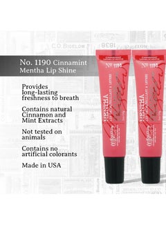 C. O. Bigelow C.O. Bigelow Cinnamint Mentha Lip Shine Lip Balm Trio, Lip Gloss & Balm Tubes, 3 Pack, 0.5 oz / 14g each  - Image 3