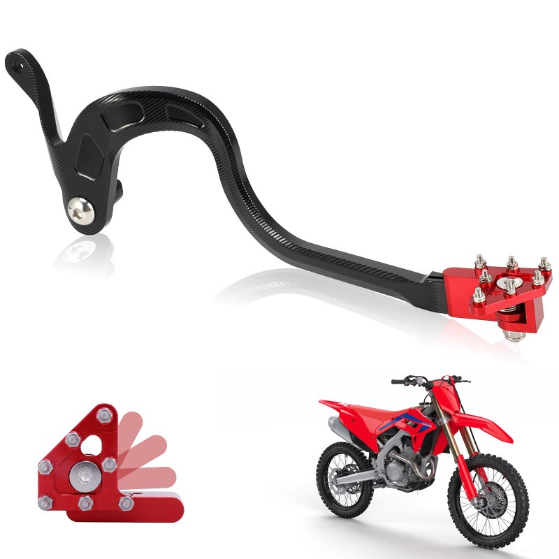 USTPO Motorcycle Rear Brake Pedal Foldable Foot Lever CNC for CRF125F CRF 125F 20142025 Dirt Pit Bike Red - Image 2