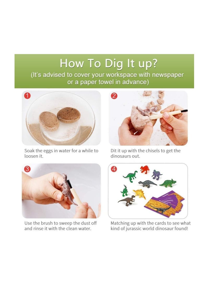 TOY GARDEN Dinosaur Eggs Dig Kit - 12 Pack Dino Egg Excavation STEM Toys for Kids | Discover Different Dinos Archaeology & Paleontology Toy | Ideal Gift for Boys & Girls - Image 4