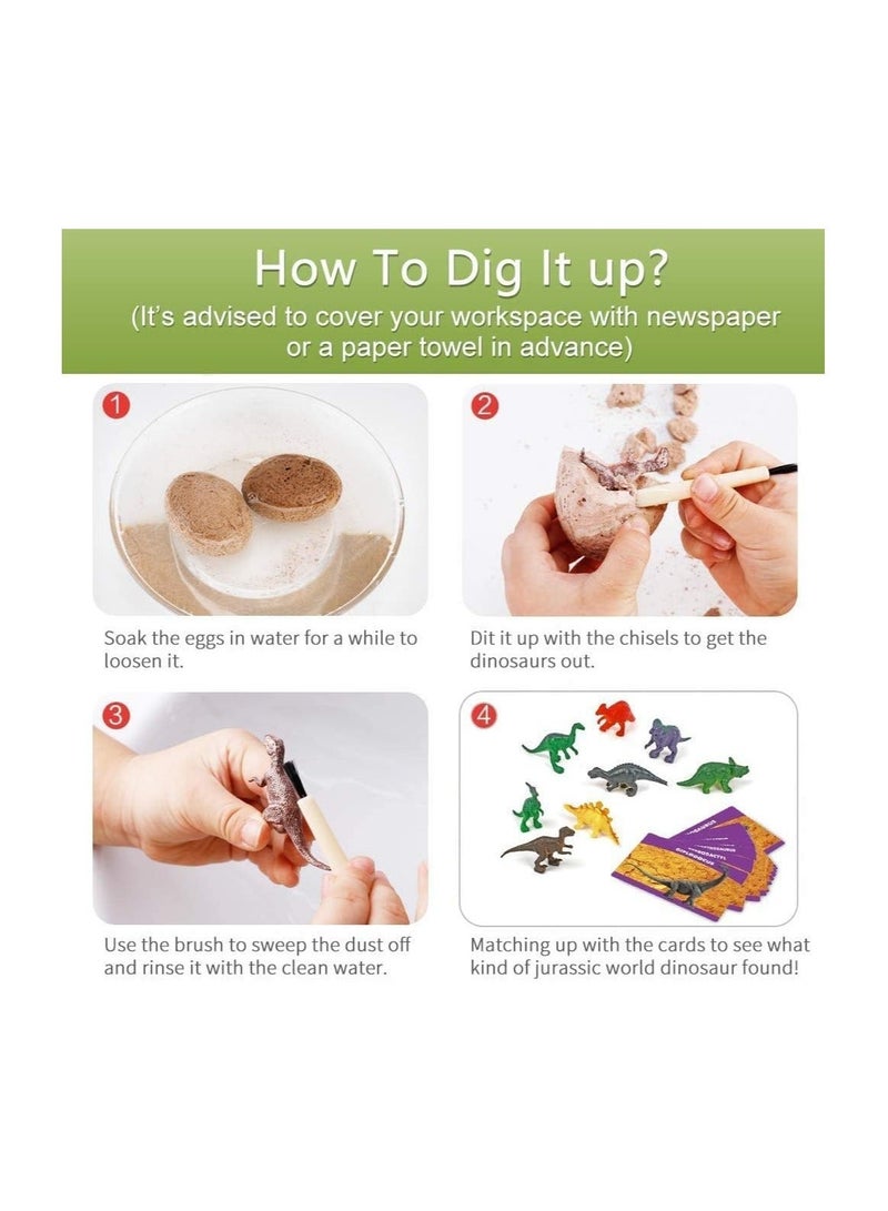 TOY GARDEN Dinosaur Eggs Dig Kit, Surprise dinosaur eggs - 12 Pack Dino Egg Excavation STEM Toys for Kids | Discover Different Dinos Archaeology & Paleontology Toy | Ideal Gift for Boys & Girls | STEM Educational Excavation Toy for Kids - Image 4