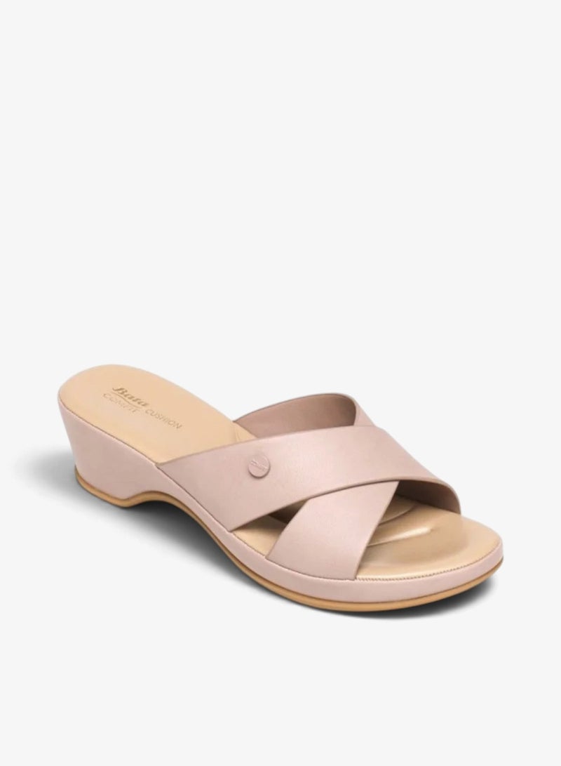 Bata Cross‑Strap Comfort Wedge Sandals - Image 1