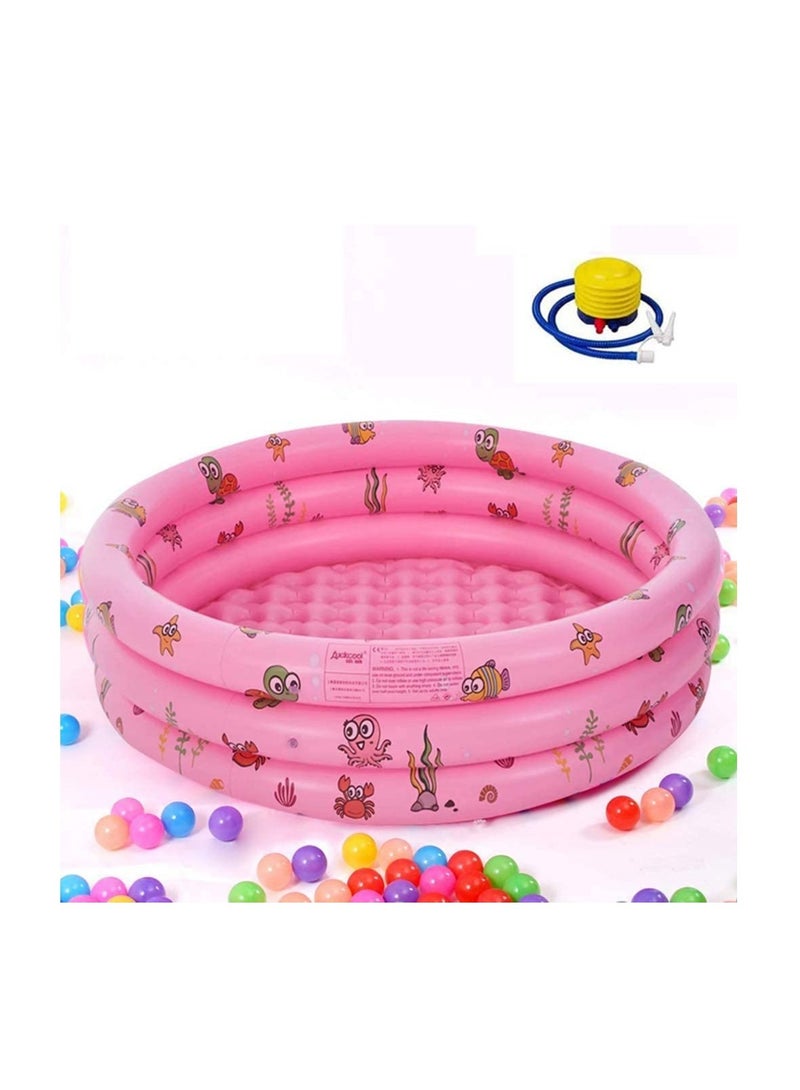 Barakah Inflatable Swimming Pool,Home Paddling Pool Family Inflatable Lounge Pool for Kids,Toddlers, Infant & Adult,51.2 * 15.7in Summer Water Party (Pink) - Image 3