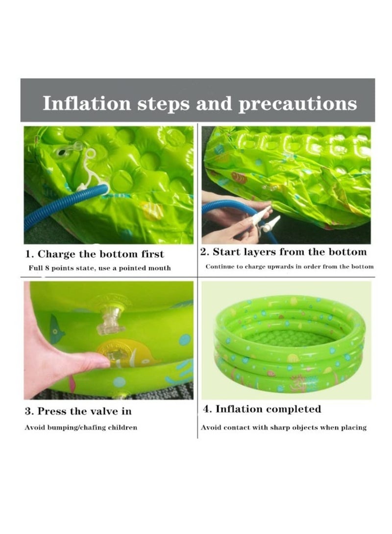 Barakah Inflatable Swimming Pool,Home Paddling Pool Family Inflatable Lounge Pool for Kids,Toddlers, Infant & Adult,51.2 * 15.7in Summer Water Party (Pink) - Image 5