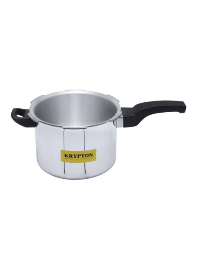 KRYPTON Stainless Steel Induction Base Pressure Cooker With Lid, Cool Touch Handle And Safety Valves Silver 5Liters - Image 2