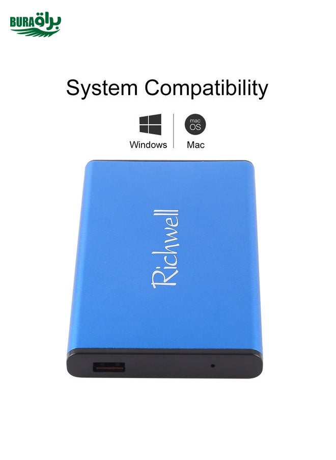 BURAQ - Richwell SATA R2-SATA-320GB 320GB 2.5 inch USB3.0 Super Speed Interface Mobile Hard Disk Drive(Blue) - Image 1