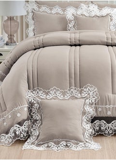 Noomi Lisa bridal bedspread 5 pcs high-end microfiber lace  - Image 2