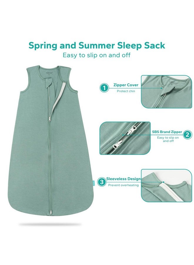 LILBESTIE Rayon Made From Bamboo Sleep Sack, 0.5 Tog Wearable Blanket Baby, Sleep Sack 6-12 Months For Spring And Summer, Green - Image 4