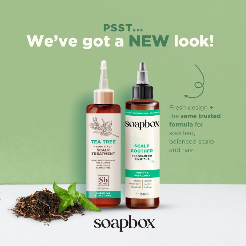 Soapbox Scalp Soother, Scalp Soothing Treatment with Tea Tree Oil & Hyaluronic Acid, Vegan, Cruelty, Paraben, Gluten and Harsh Sulfate Free, 5oz - Image 2